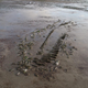 The remains of a ship on an Argentinian beach.